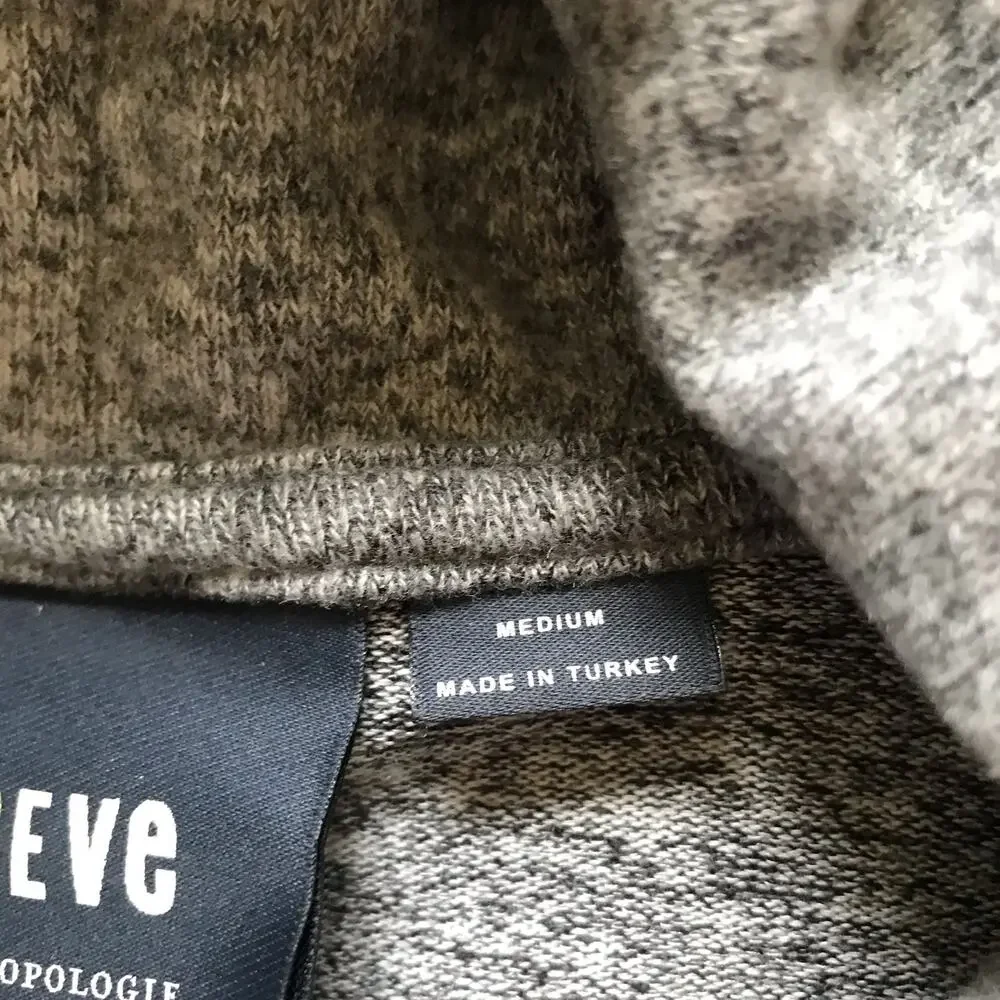 MAEVE by ANTHROPOLOGIE Heather Gray Knit Cowl Neck Top OB1441150 Women's Medium